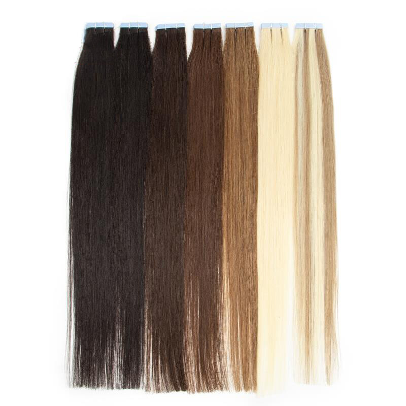 16-26″ NEW PU Injected Invisible Tape in Natural Human Hair Extensions Remy