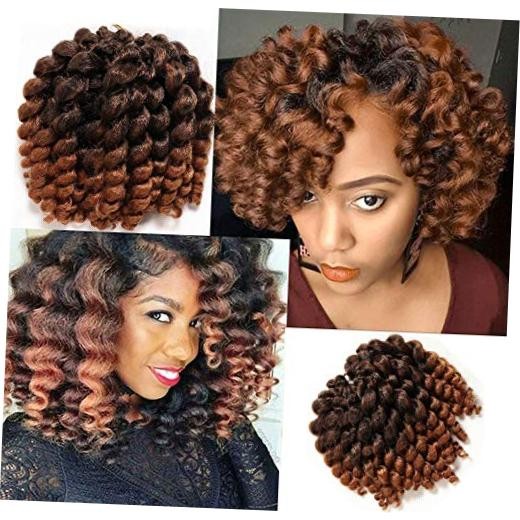 Jamaican Bounce Crochet Hair-4 Packs Deal 8 Inch 8 Inch (Pack of 4) T1B-30#