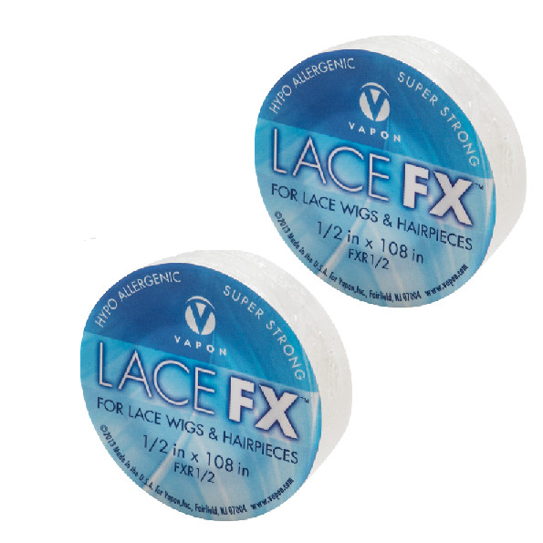 Vapon Lace FX 1/2 Inch X 3 Yards Double Sided Tape For Wig and Toupee:2- Rolls.