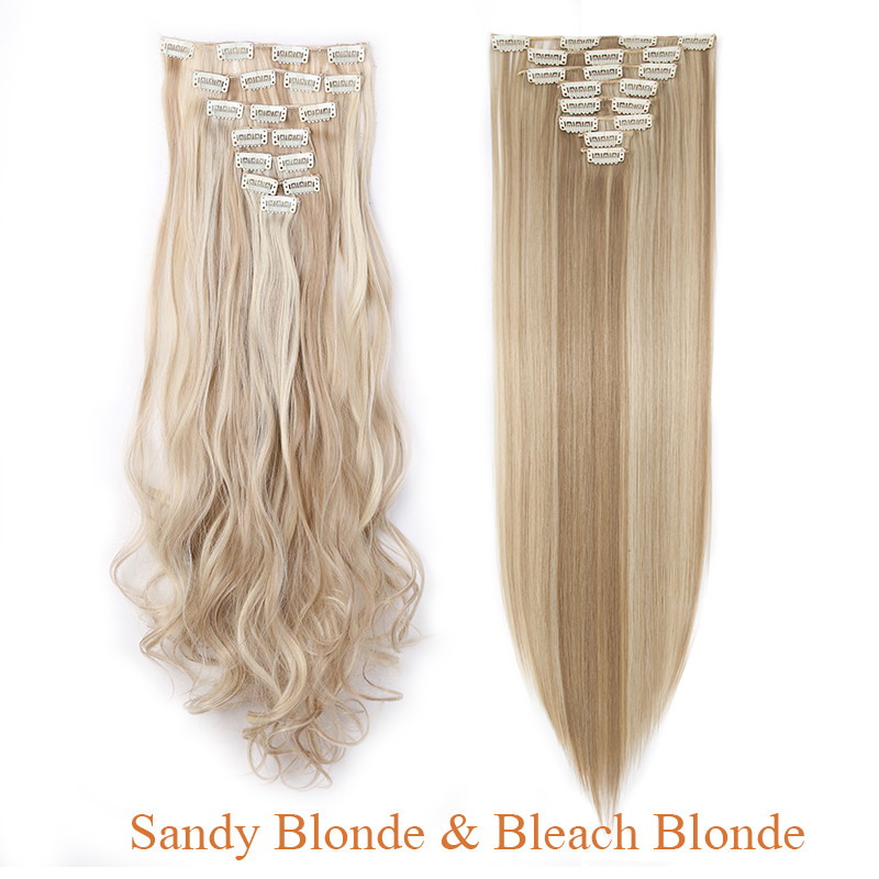 100% Natural Hair Extensions 8 PCS Real Thick Hair Clip In Full Head as Human US
