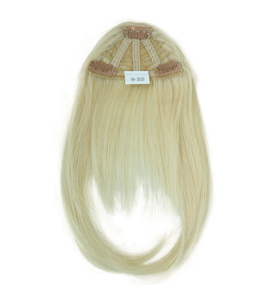 Women Fringe Blonde Hair Piece Natural Hairline Human Hair System Black Pieces