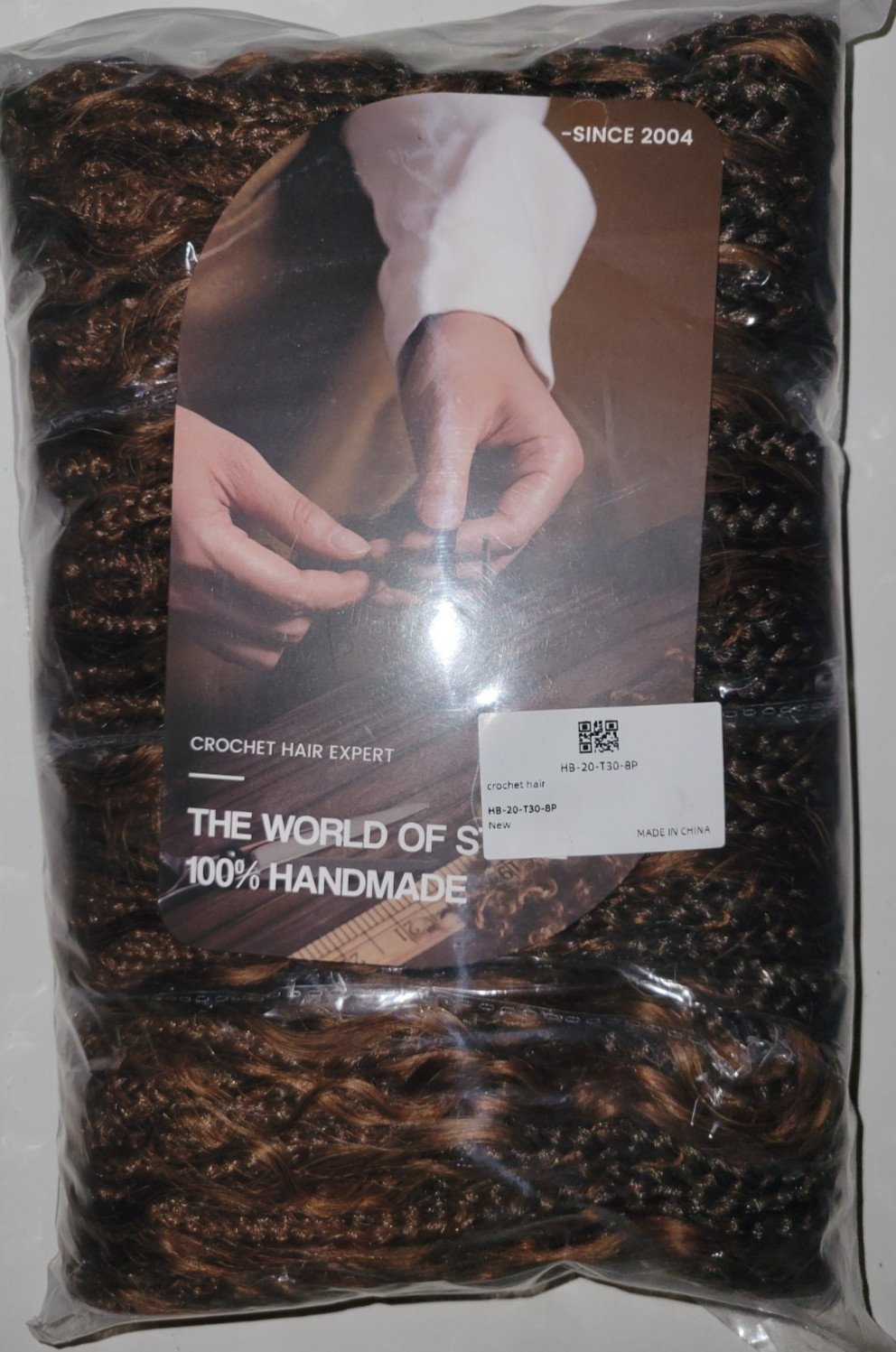 Crochet Boho Pre-Stretched Box Braids w/Human Hair in Sealed Bag! 20″ Color: T30