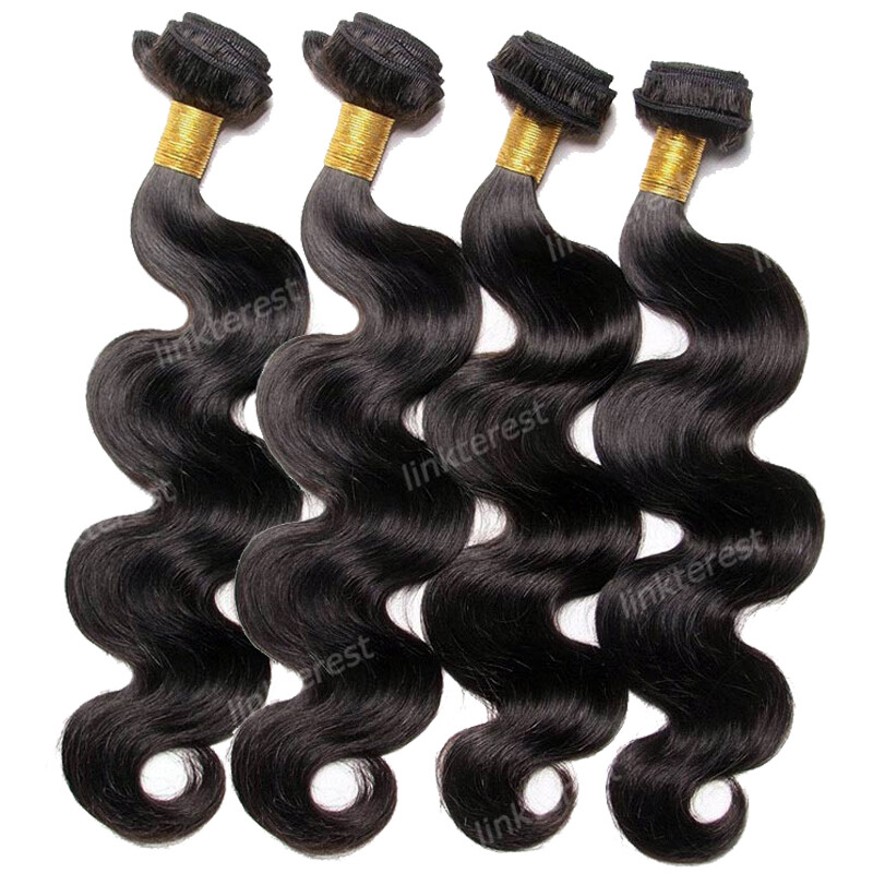 Brazilian 3Bundles 300G Unprocessed Virgin Human Hair Extensions Weave Straight