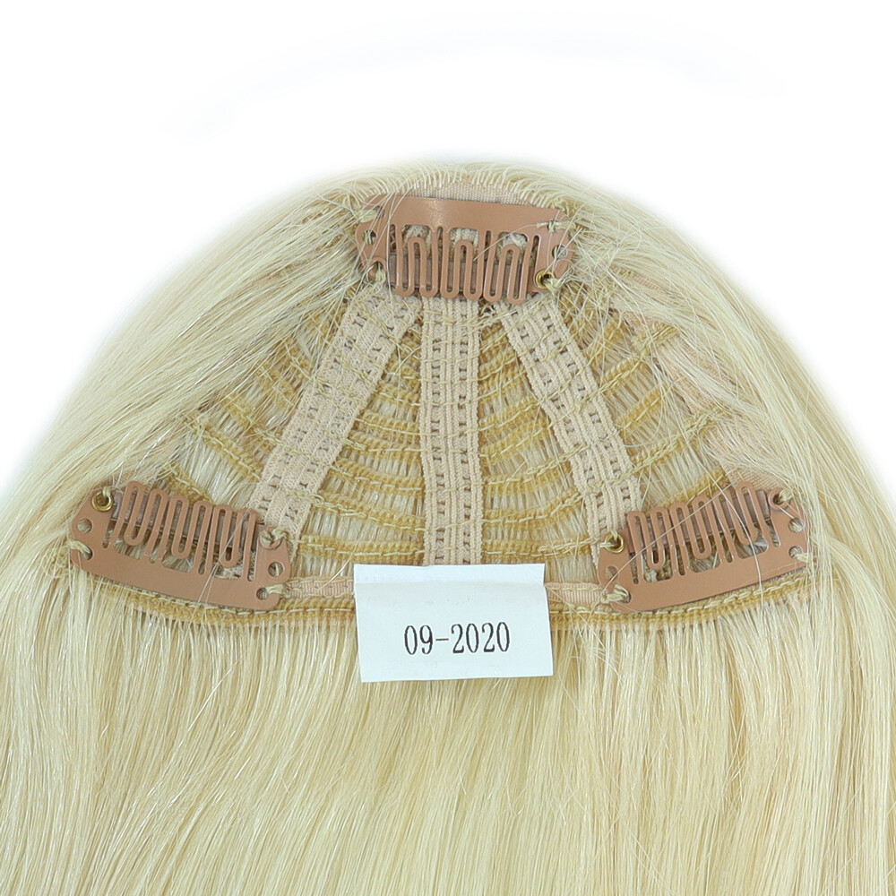Women Fringe Blonde Hair Piece Natural Hairline Human Hair System Black Pieces