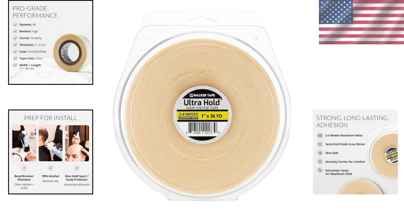 Ultra Hold 1″ x 36 Yards Tape Roll – Strong Adhesive