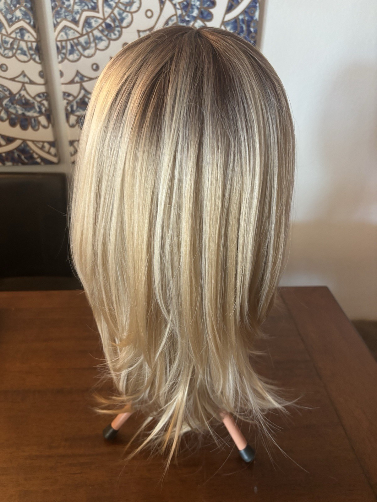 Hard Front Rebel Gypsy Heat Safe Synthetic Blonde Rooted Wig NWT