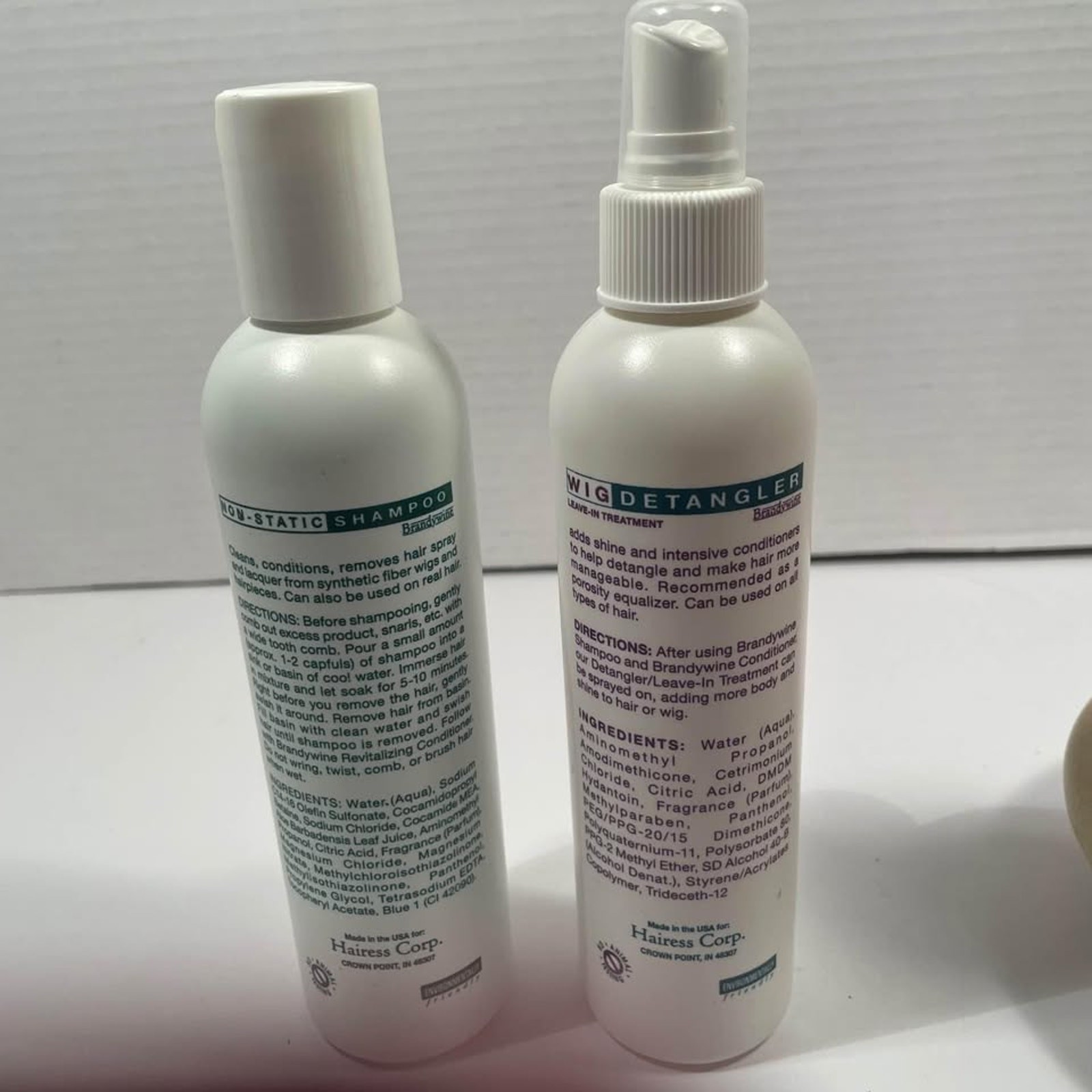 Brandywine Non-Static Shampoo & Leave-in Detangler for Synthetic & Natural Wigs