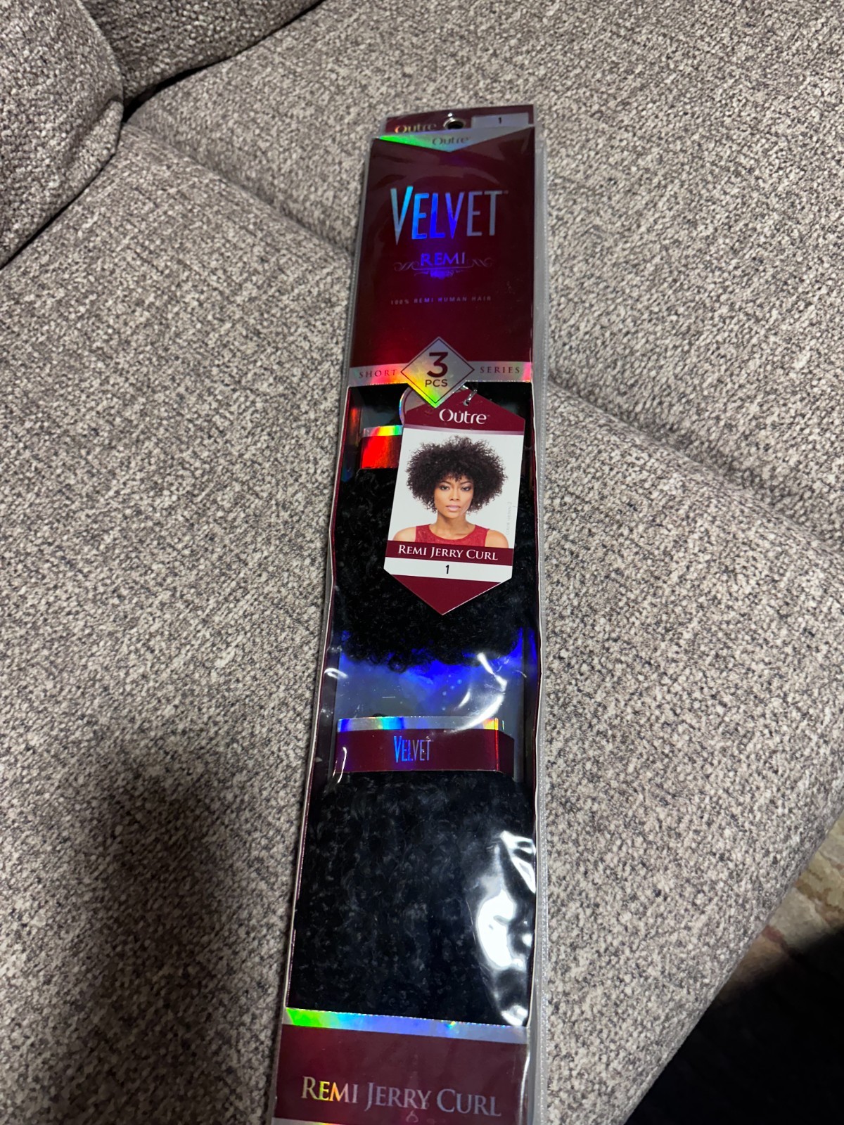 Velvet remy jerry curl 3pcs color 1