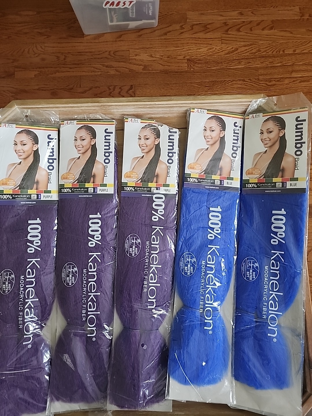 Jumbo Braid Synthetic Braid 100% Kanekalon48″ 3purple 2 Blue Hair Afri Naptural