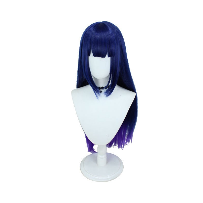Women’s Wig Long Straight Dark Blue To Dark Purple Ladies Hair Wig+Wig Cap