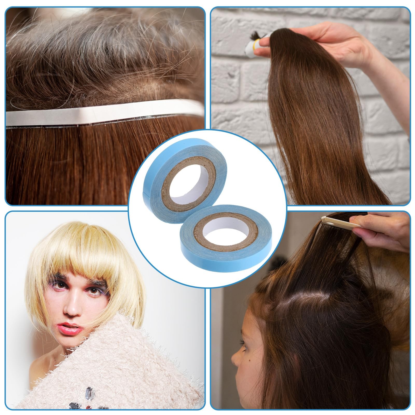 4 Rolls Lace Wig Tape, Double Sided Hair Tape for Wigs, Waterproof Lace Front…