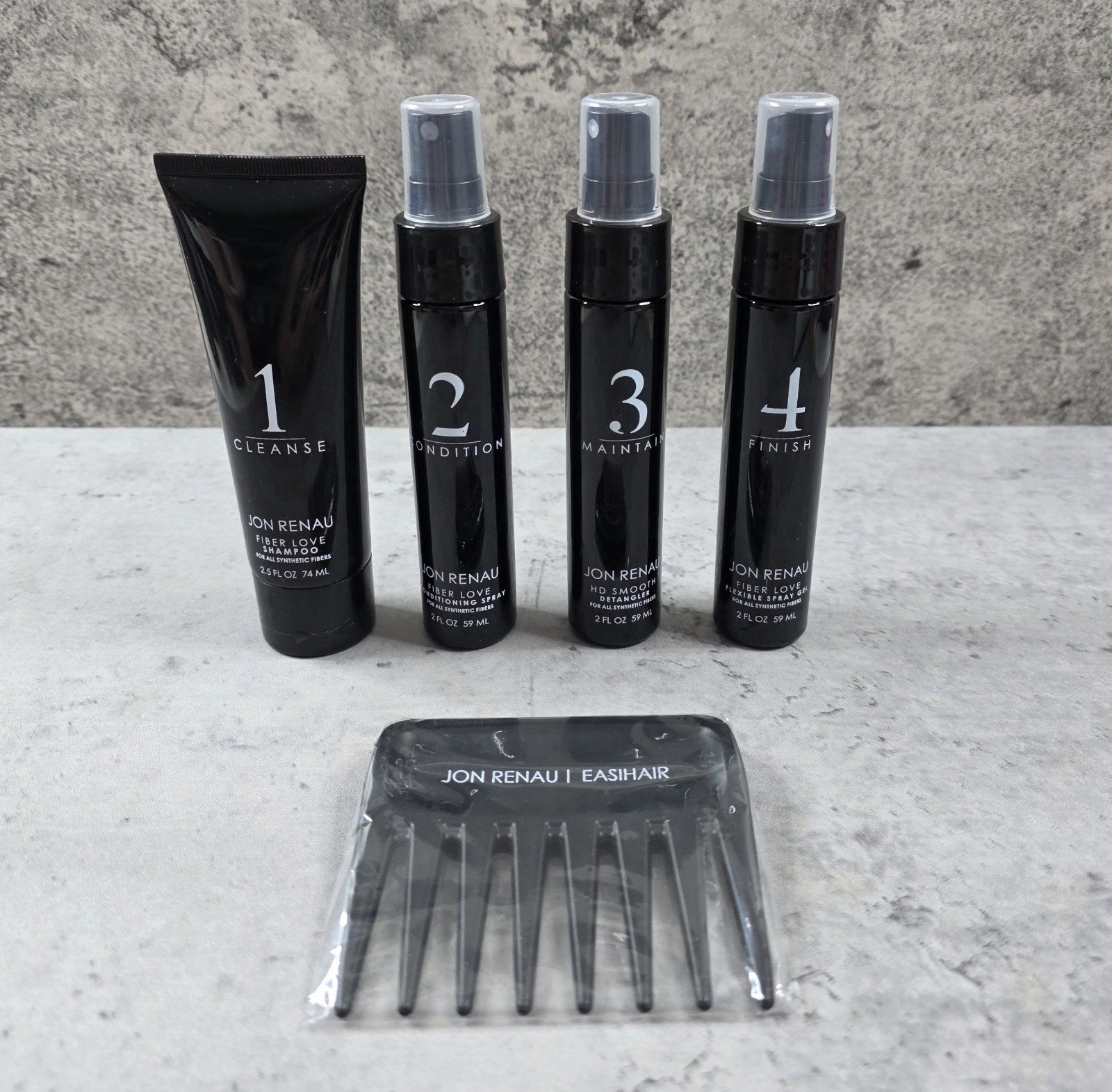 Jon Renau Wig Synthetic Fiber Love Care System 5pc Set – NEW Open Box
