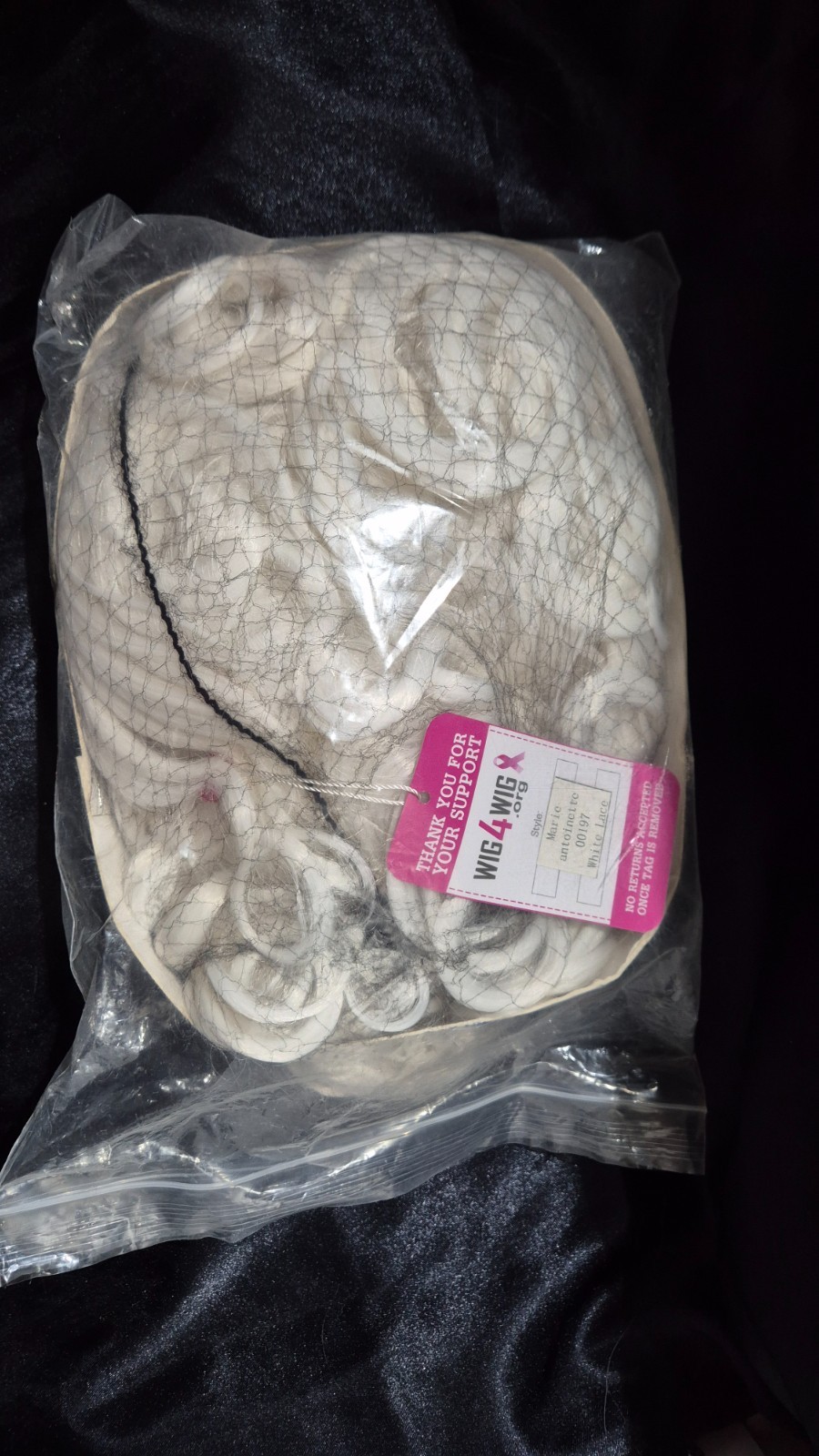 NWT Marie Antoinette white lace updo curly halloween cosplay Gothic Lolita wig