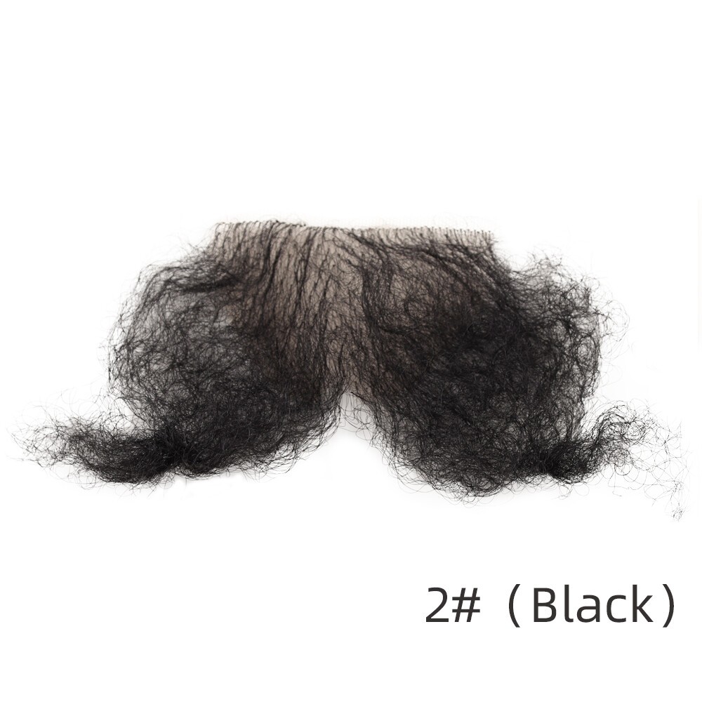 US Stock One Piece Fake Pubic Hair Beard Silicone Doll Wig High Temperature Wire