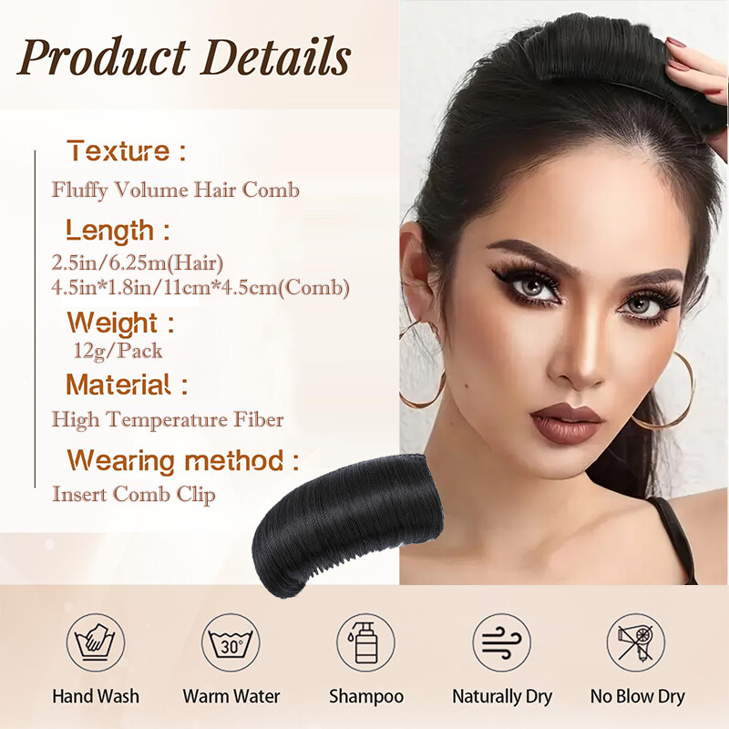 2pcs Elegant Invisible Hair Volume Clip Multi-Use Fluffy Hair Pad for All Styles