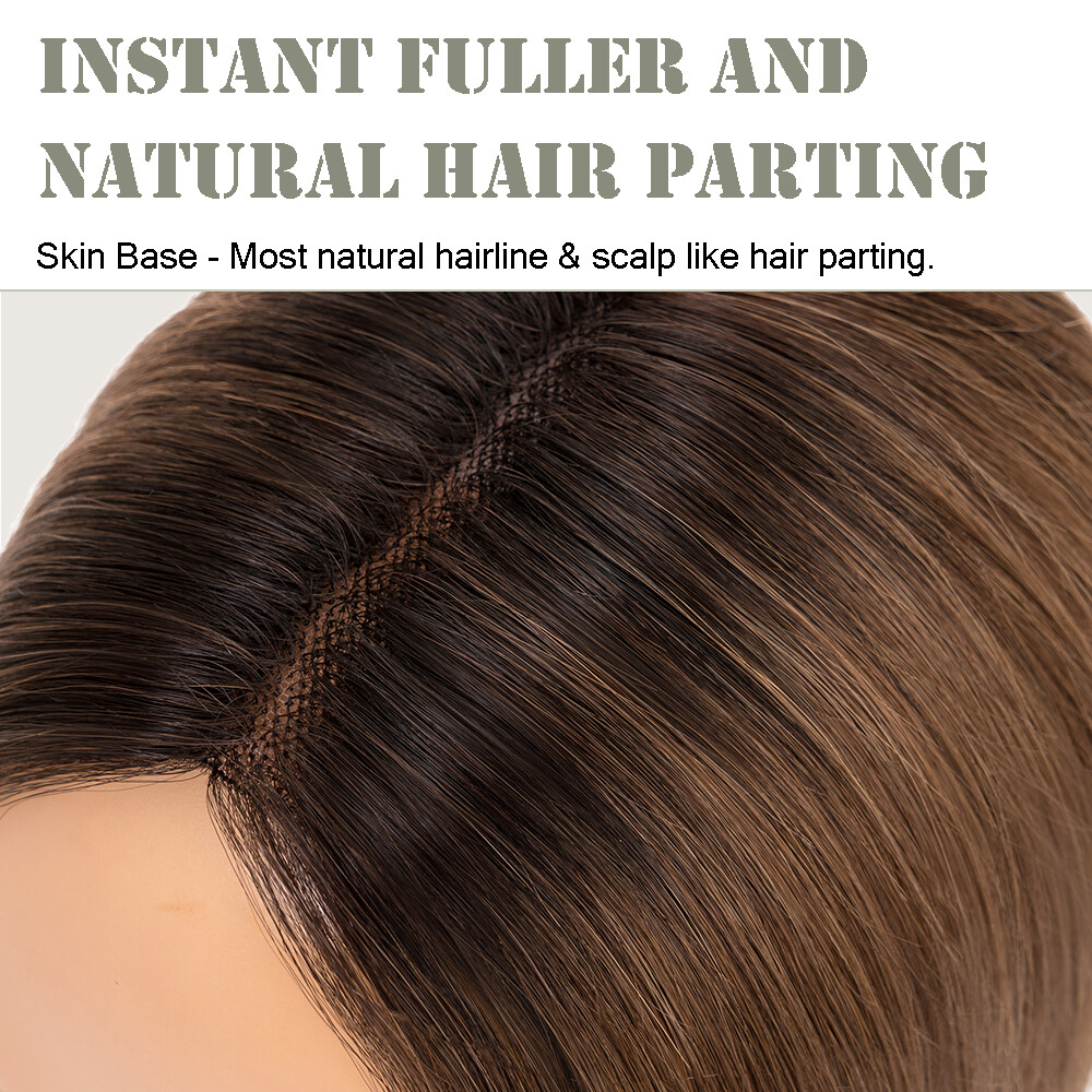 Women Hair Toppers Real Remy Human Hair Scalp Line Cover Thinning Hair Parting