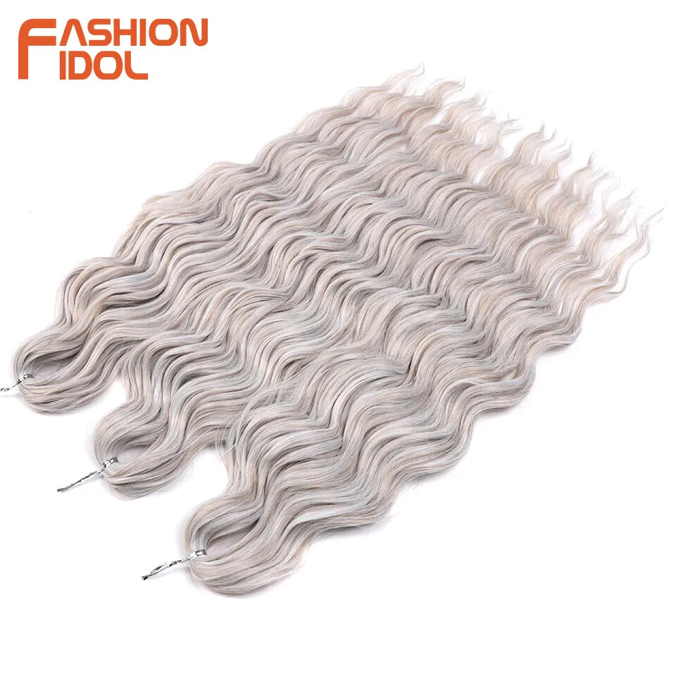 Anna Hair Synthetic Loose Deep Wave Braiding Hair Extensions 24 Inch Water Wave