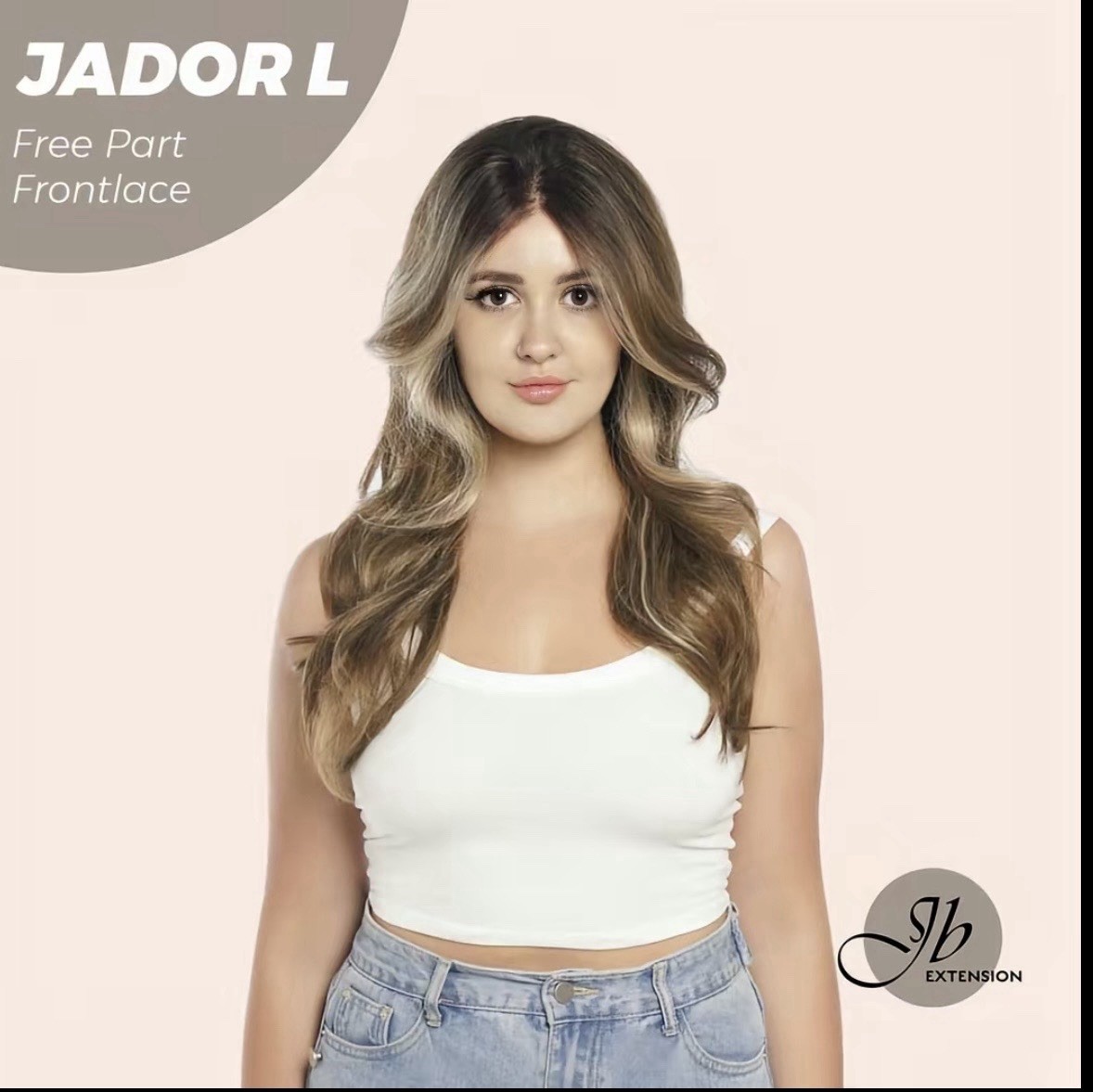 JBEXT JADOR L 24 Inch Blonde Highlight Curly Lace Front Wig