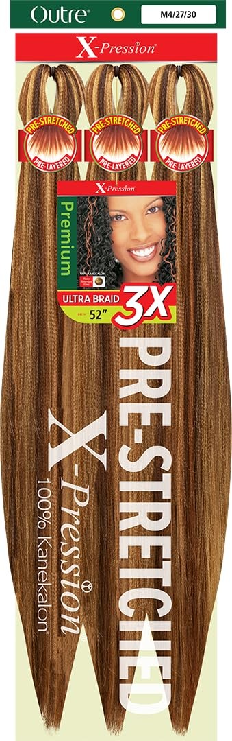 Outre X-Pression Pre-Stretched Braid 52in 3X 5pk M4/27/30 – Time Saver!