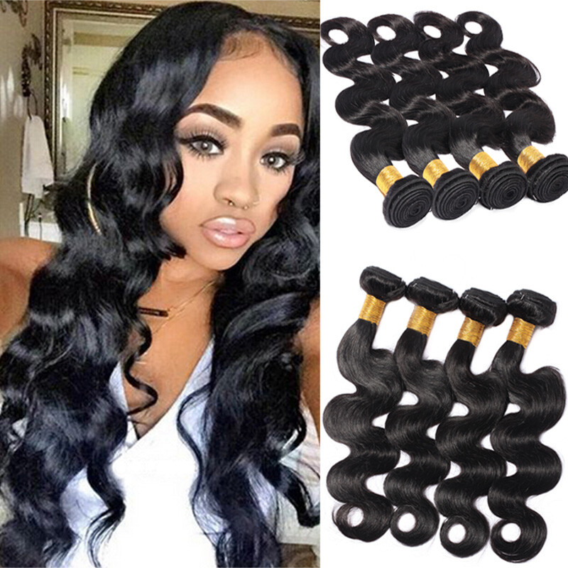 28 30inch Unprocessed Straight 400g 4Bundles Brazilian Virgin Human Hair Weft US