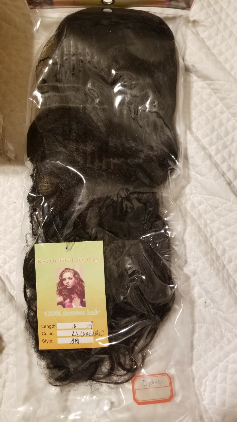 Brazilian Body Wave Virgin Human Hair Lace Front Wig Natural Black. Read desc.