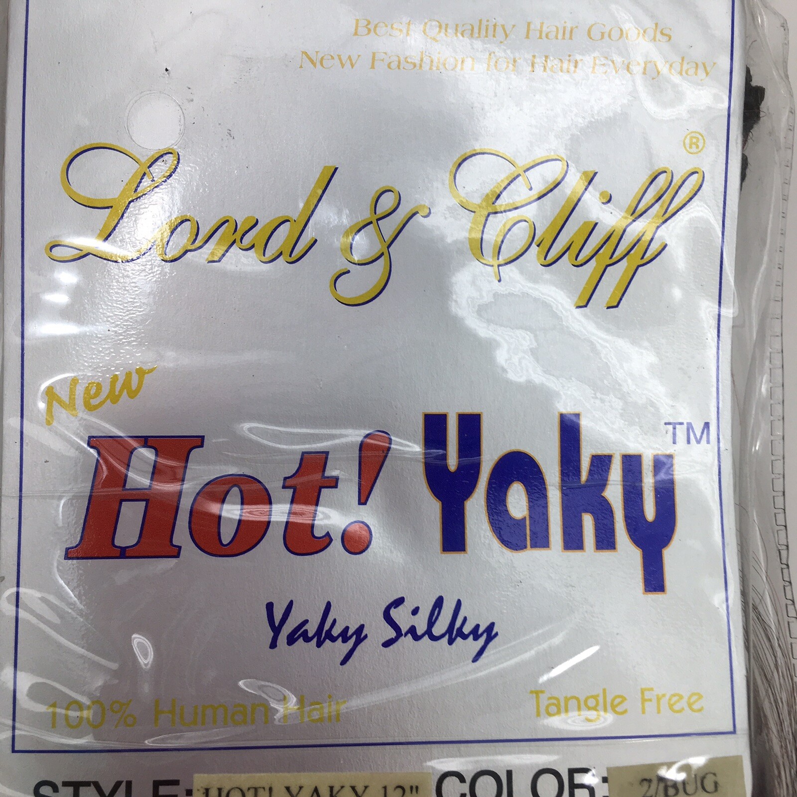 NEW Lord & Cliff 100% Human Hair Extension HOT Yaky 12″ inch Color: 2Bug