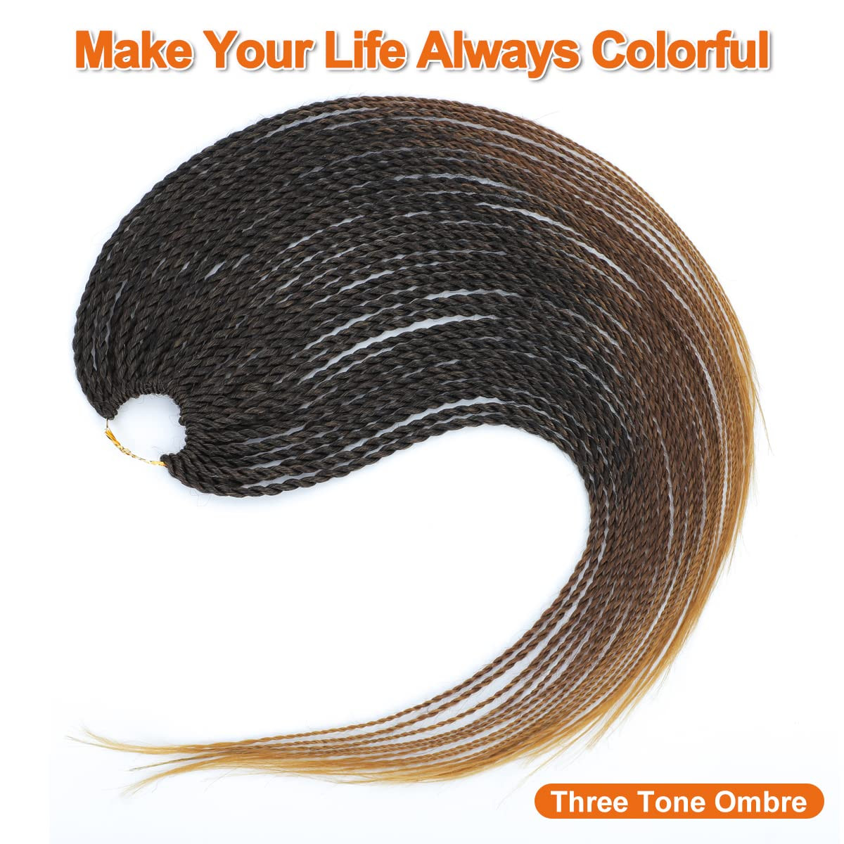 Senegalese Twist Crochet Hair Extensions for Protective Styles, Synthetic Fiber,