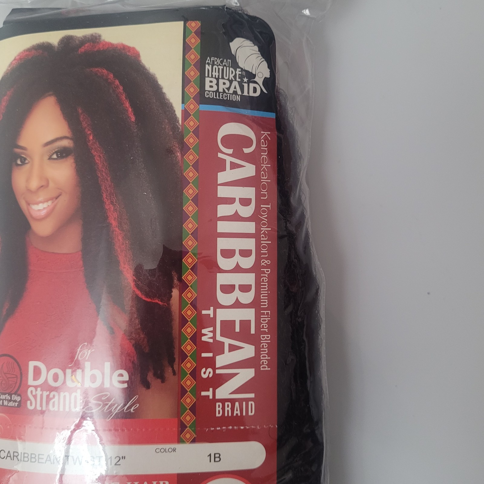 1B 12″ Twisted Braid Hair Afro Kinky Curly Crochet Twist Braided Natural 8 Packs