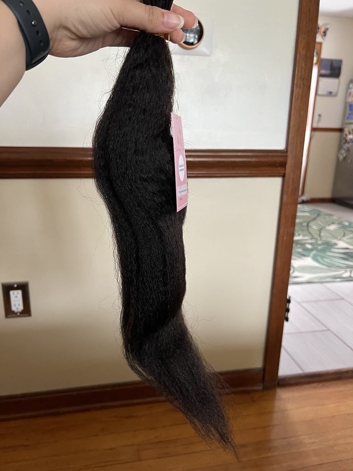 Lacer Kinky Straight Human Hair #1B Black 20 Inch 1g/Strand 100g