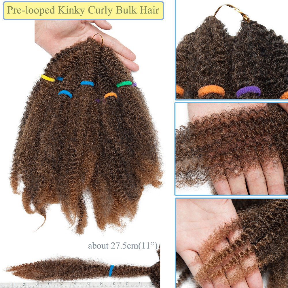 Afro Kinky Crochet Hair Crochet Marley Braids Hair Extension For Black Woman US
