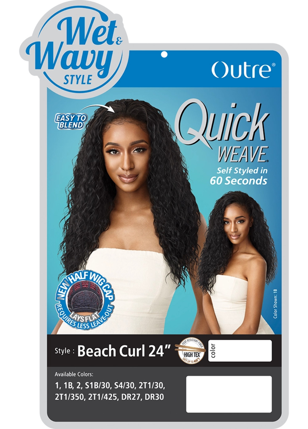 Outre – Quick Weave Half Wig BEACH CURL 24″
