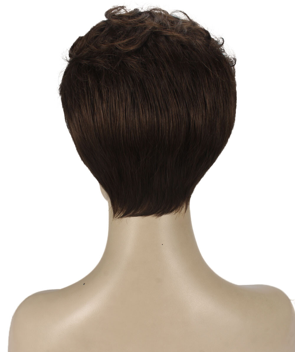Veronica – Curly Kanekalon Synthetic Fiber Full Wig, 2-4.5 in, Medium Brown
