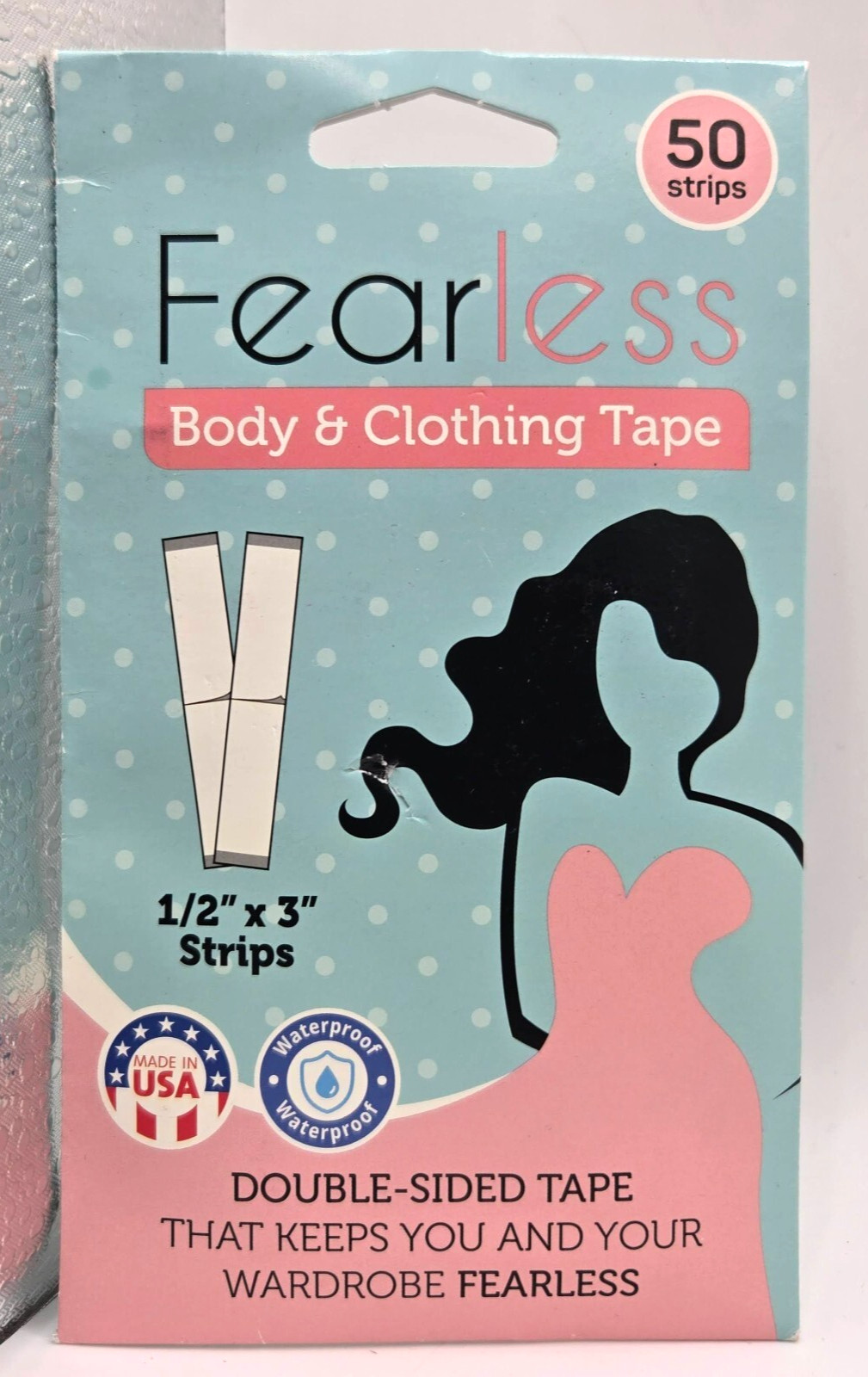 Fearless Body and Clothing Tape Double-Sided Tape for Fashion – 50 1/2×3″ Strips