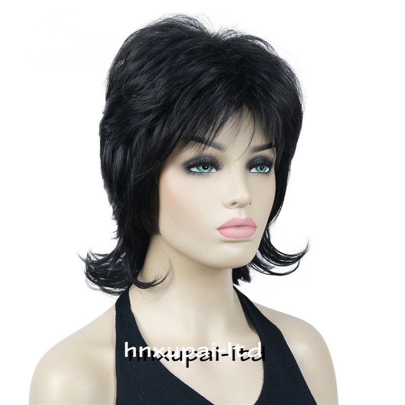 12 In Mid Length Women Natural Daily Shag Caples Wavy Layered Synthetic Hair Wig