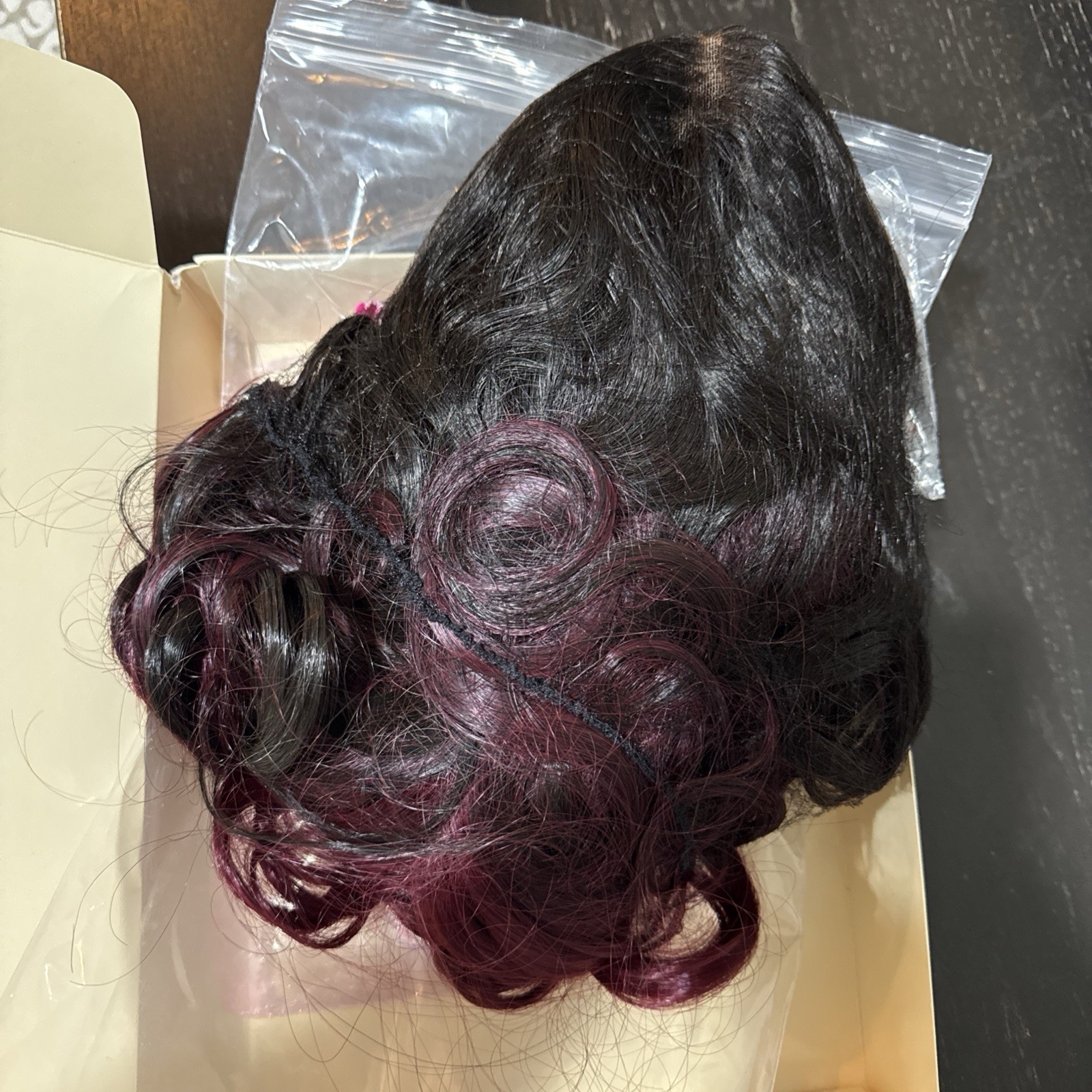 TESLAL 1B/99J Highlight Burgundy Wear and Go Glueless Wig 260% Density Precut 22