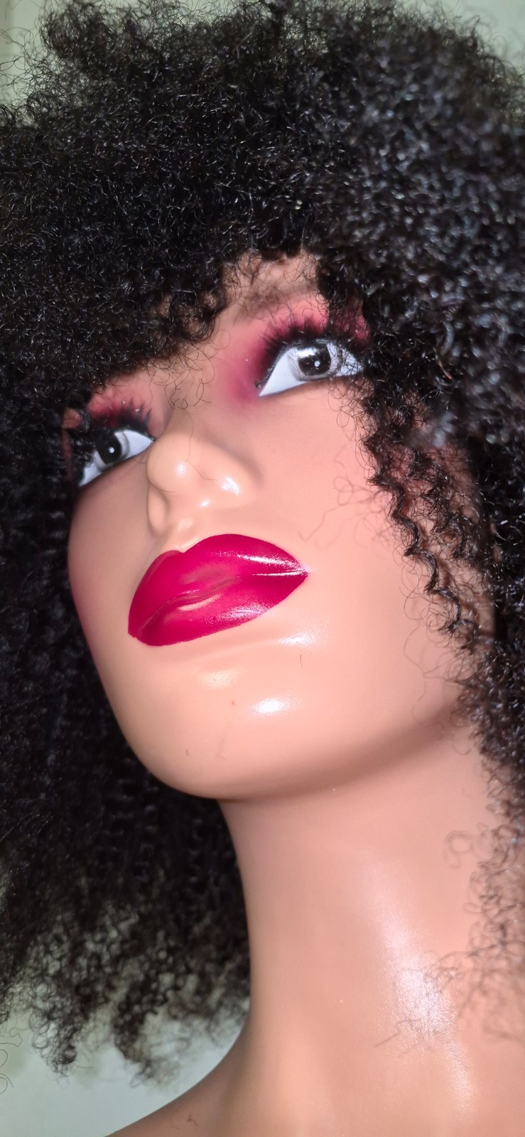 Black Afro Wig 14 Inch 200% Density