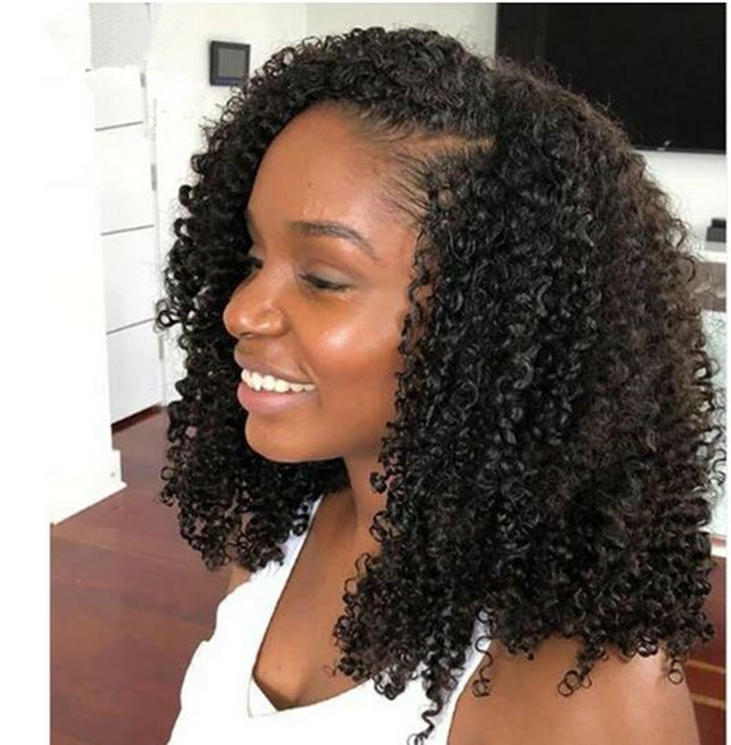Kinky Curly Wig For Women Afro Kinky Curly Synthentic Short Glueless Wig Soft