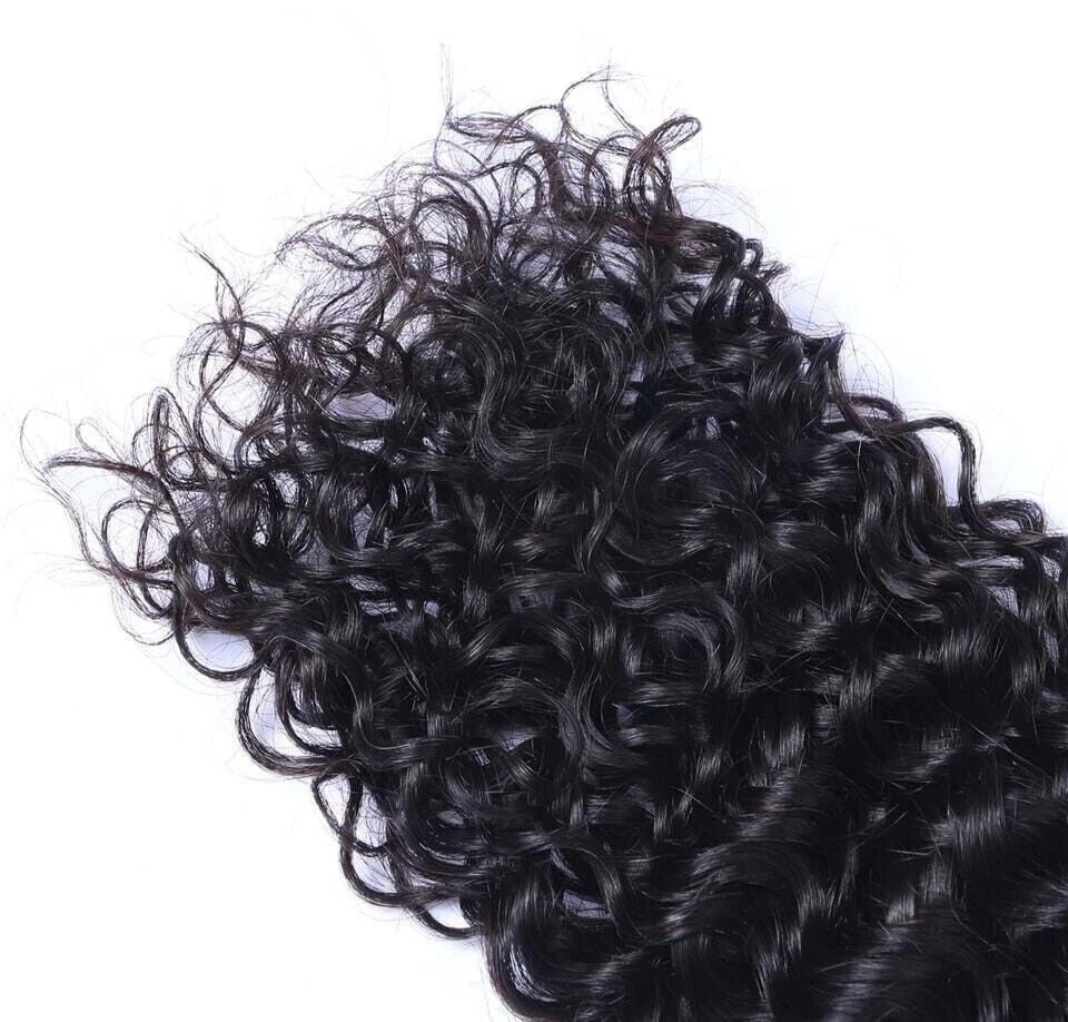 12A 20+20+22 PERUVIAN RAW VIRGIN HUMAN HAIR DEEP WAVES NATURAL COLOUR 1B# 300g