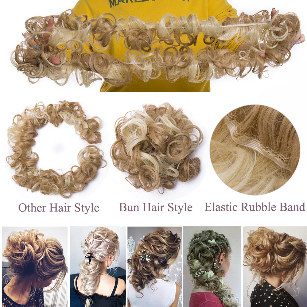 LARGE Messy Bun Hair Piece Scrunchie Updo Wrap on Hair Extension as Human Bun UK