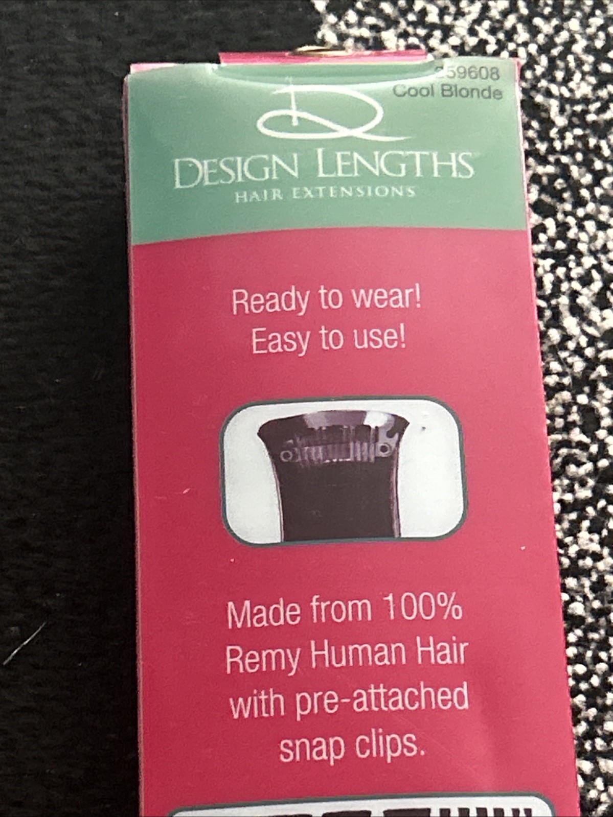Design Lengths Straight Hair Extensions 14” cool blonde Remy Human 10pc Clip-In
