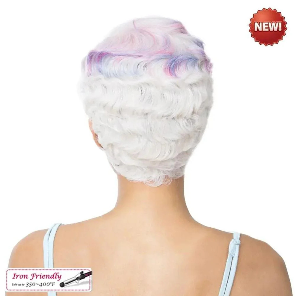 It’s a Wig! Synthetic Finger Wave Pixie Wig – NUNA