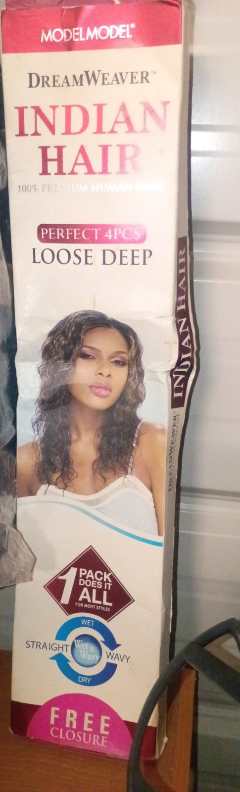 Model Model DreamWeaver Indian Human Hair Loose Deep 4pcs Wavy Extensions