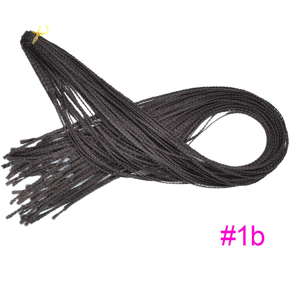 28″ Thin Long Box Braids Crochet Braiding Hair Extensions Micro Dreads Locs Hair