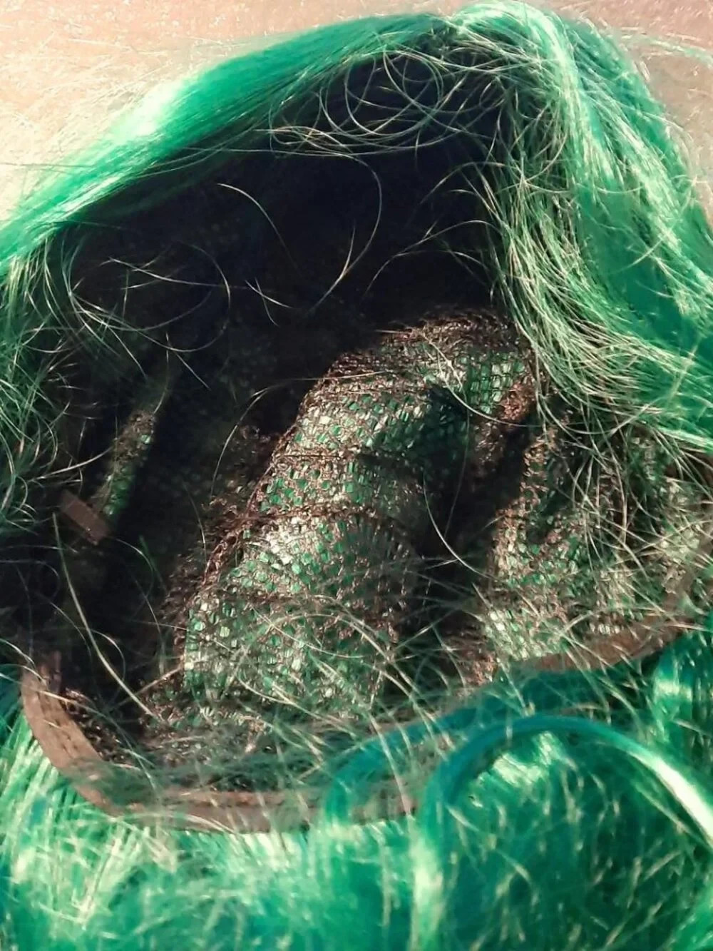NEW ! Women Long 28 Inch Wig Curly Green
