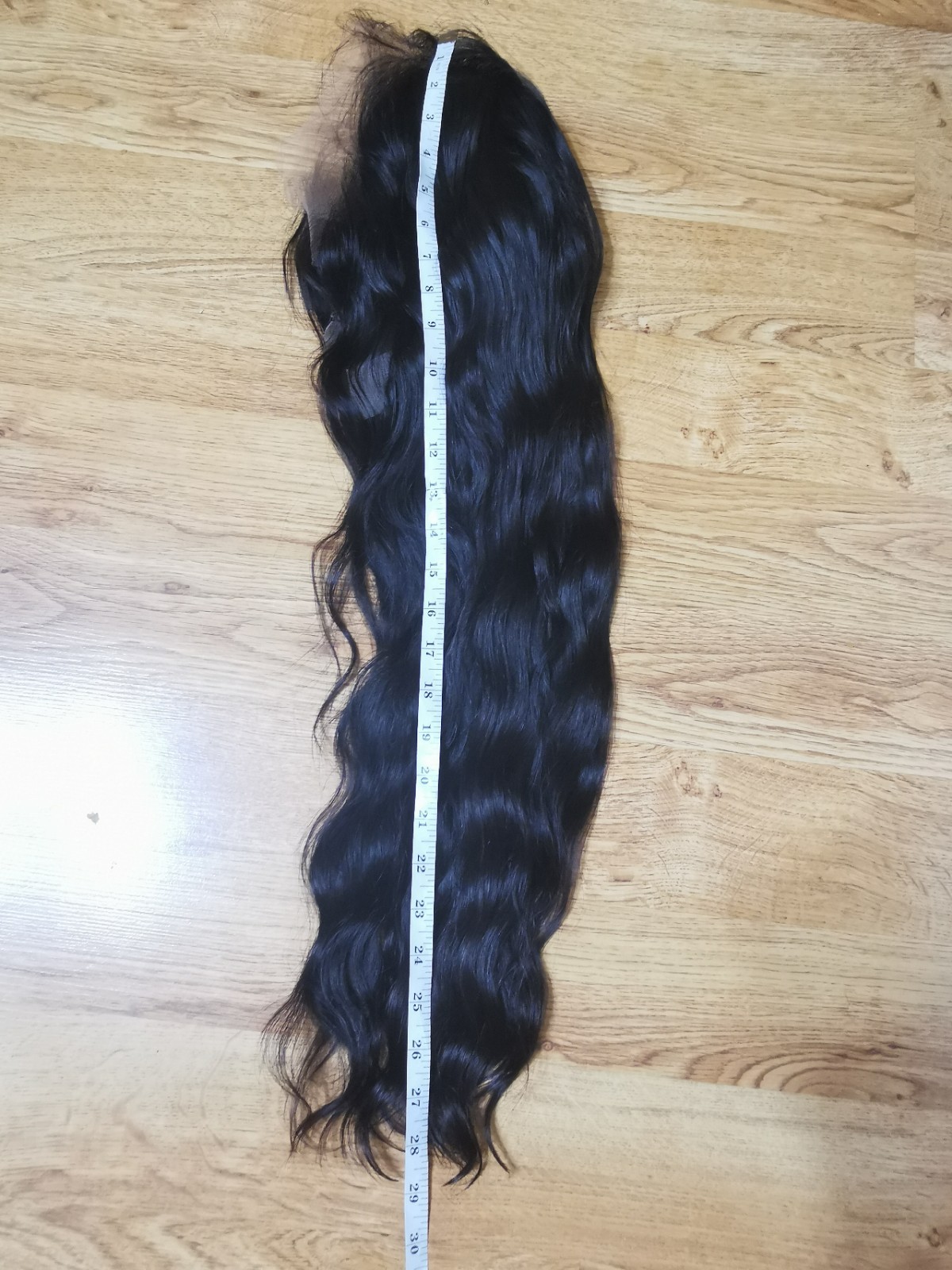 28″ High Quality 13×6 Lace Front Natural Black Straight Human Hair wig