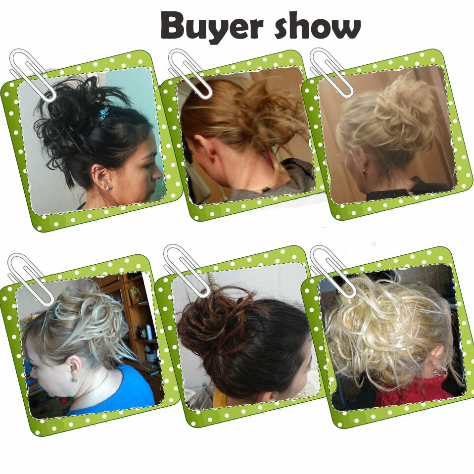 THICK X-LARGE Messy Bun Hair Piece Scrunchie Updo Wrap Hair Extensions as Human
