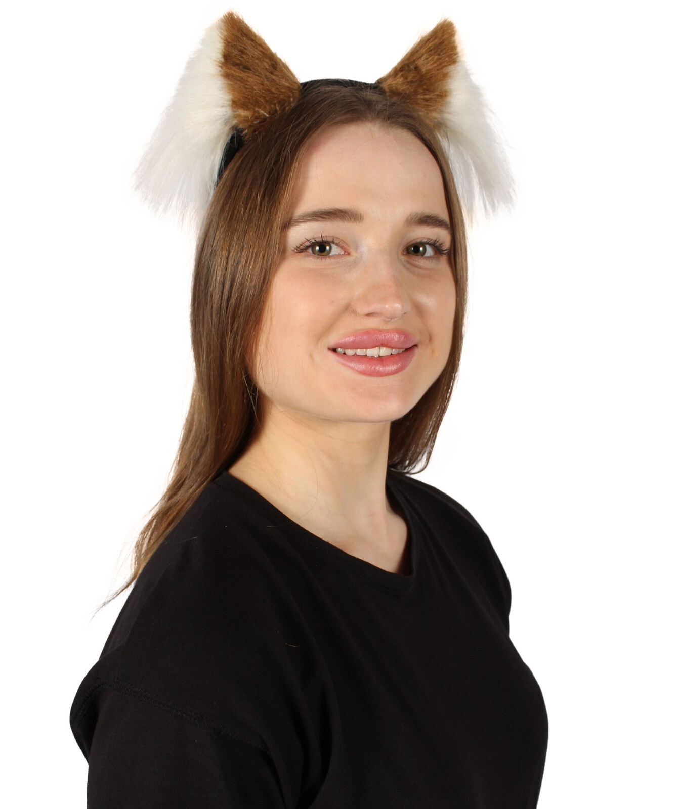 Adult Unisex Light Brown White Cat-ears, Perfect Cosplay Accessory,HA-033