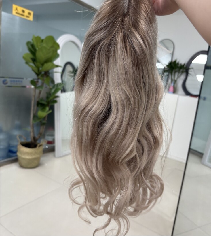 16Inch Blonde Ombre 100% Remy Human Hair 13×4 Lace Front Wig