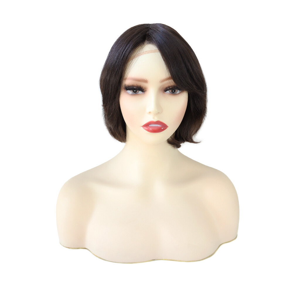 Women Wigs European Virgin Hair System French Lace Front Injection LaceEW40-6”