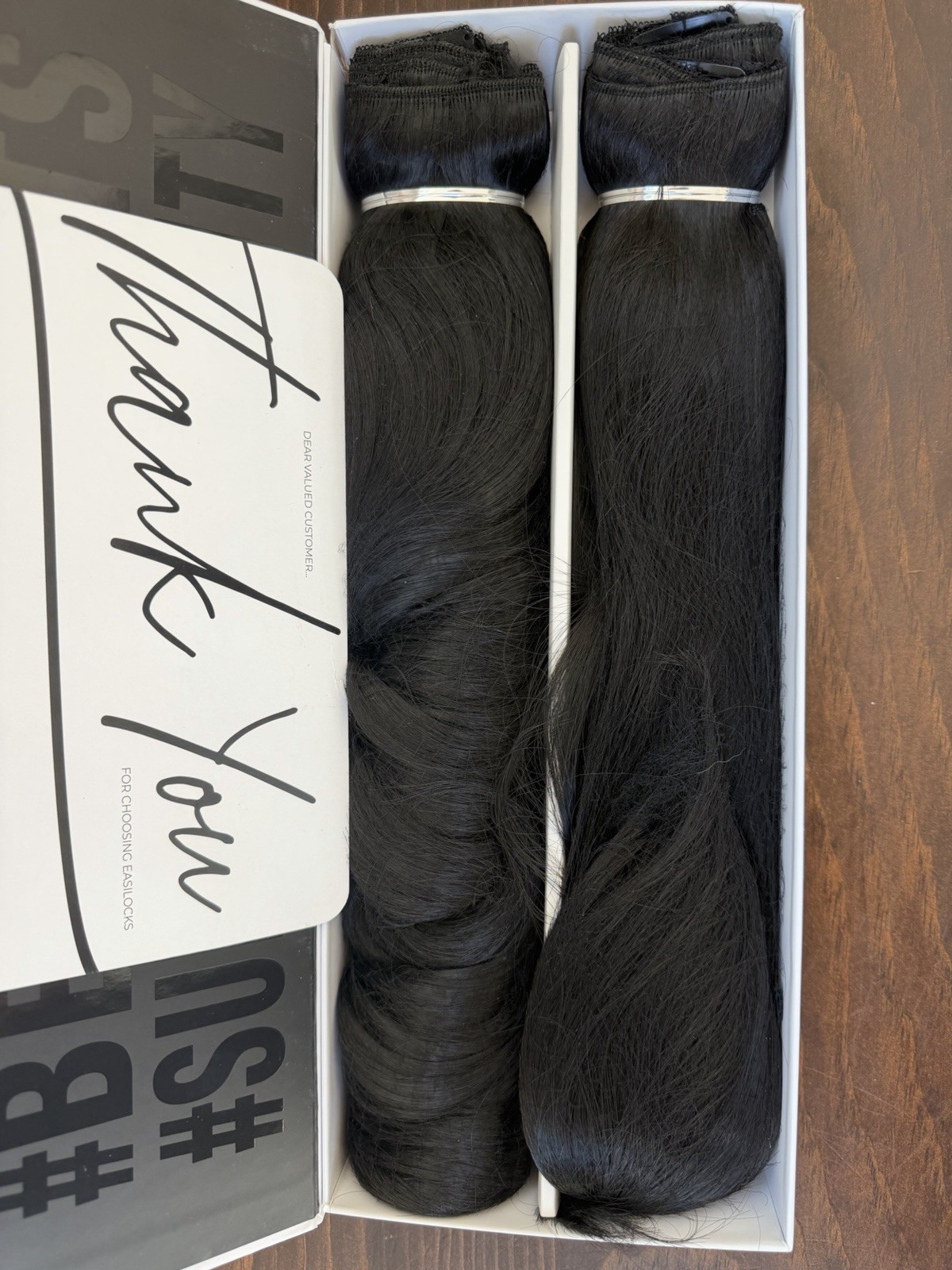 EASILOCKS CLIP IN HAIR EXTENSIONS 22” MASTERPIECE 6 In 1, EBONY – New